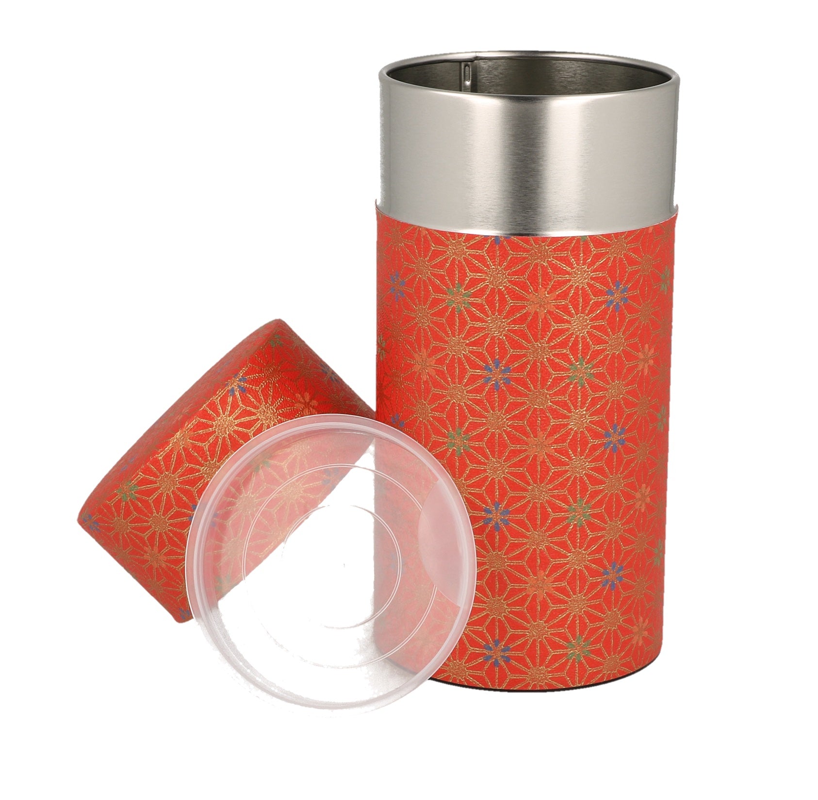Tea Canister Asanoha Red