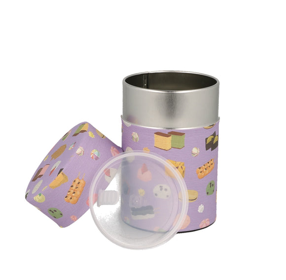 Tea Canister Purple Wagashi | J-PORT Green Tea Japan