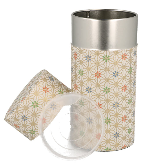 Tea Canister Asanoha White