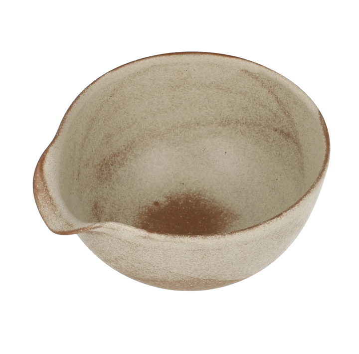 Chawan Matcha Bowl with Spout Gray Brown