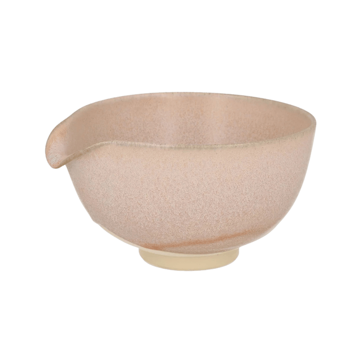 Chawan Matcha Bowl with Spout, Pink Pearl