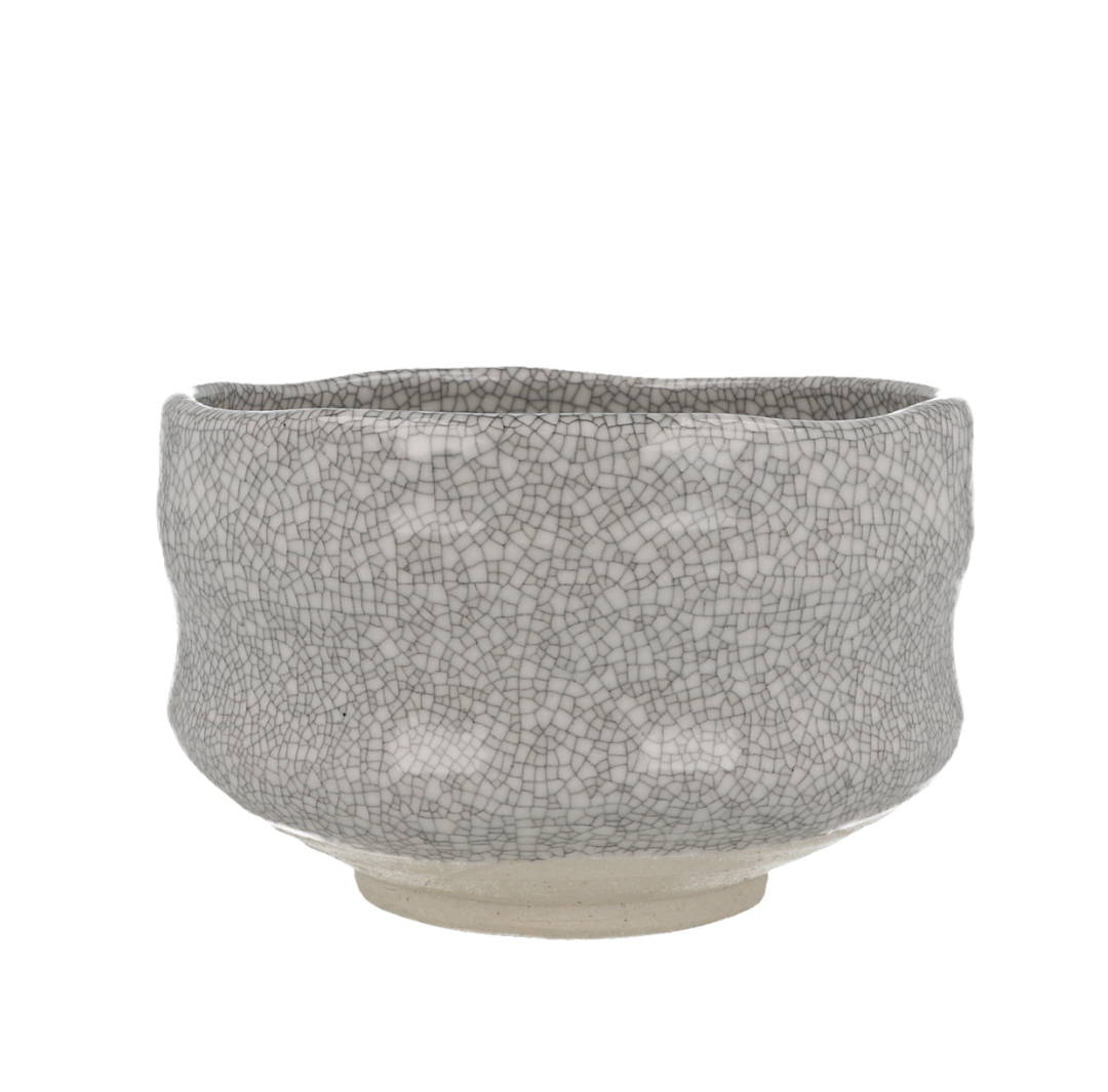 Chawan Matcha Bowl, Crackle White - ZERO JAPAN