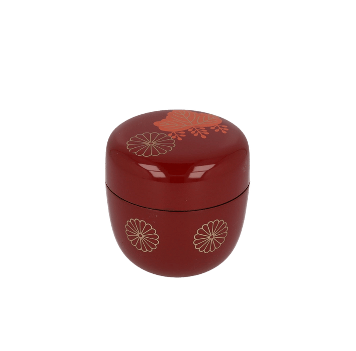 Natsume Matcha Caddy Red Kiku
