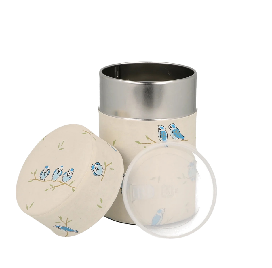 Tea Canister White Bird