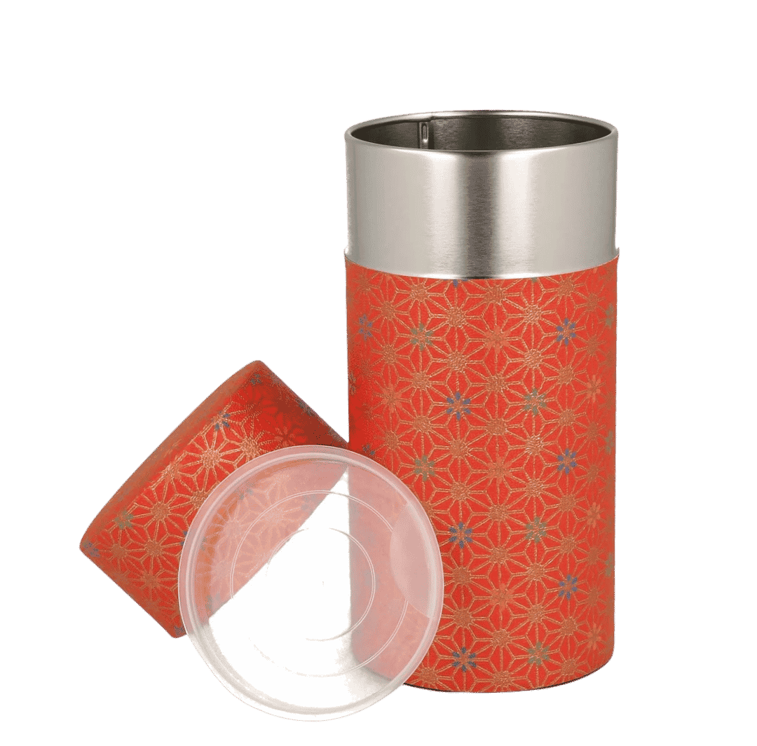 Tea Canister Asanoha Red