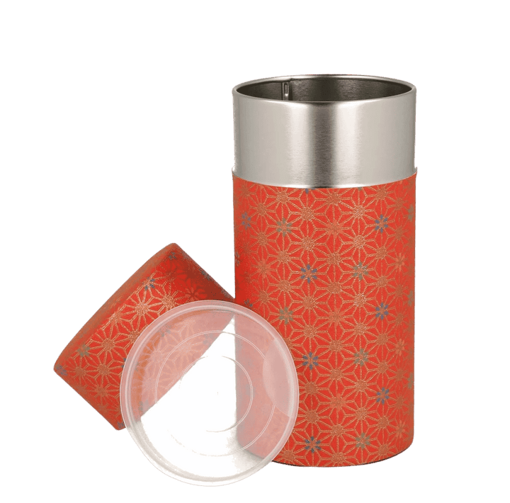 Tea Canister Asanoha Red