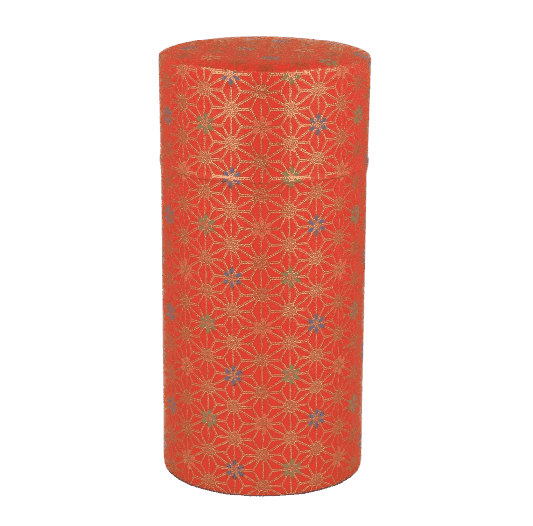 Tea Canister Asanoha Red
