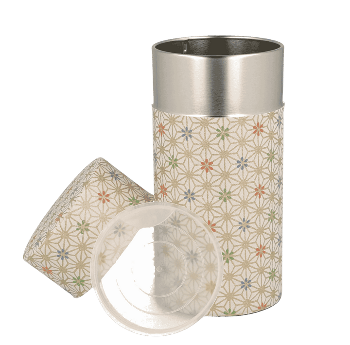 Tea Canister Asanoha White