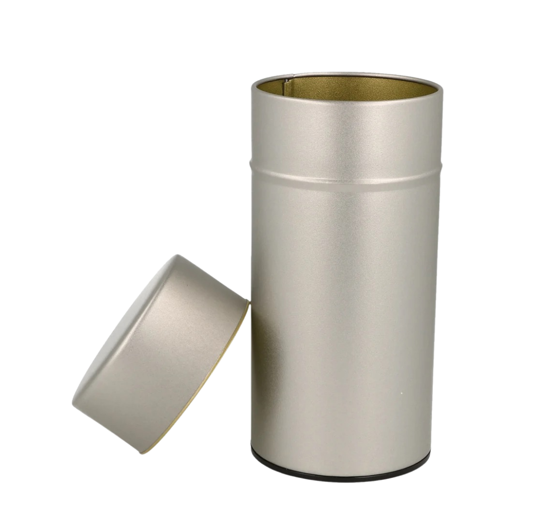 Tea Canister Matte Silver Large
