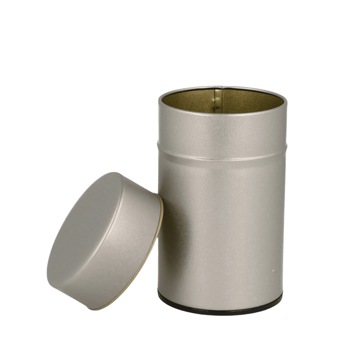 Tea Canister Matte Silver Medium