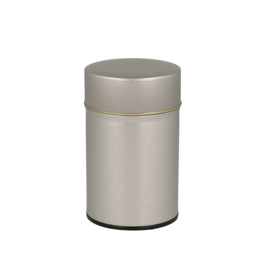 Tea Canister Matte Silver Medium