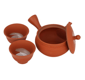 Tokoname Kyusu and cups Gyokkō set - 0