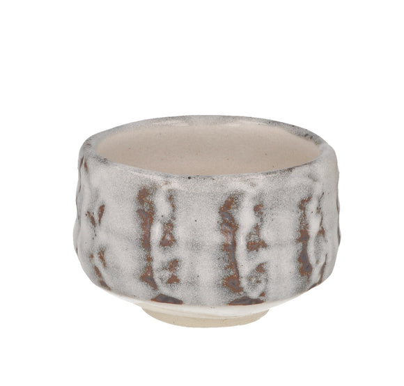 ZERO JAPAN Chawan - Matcha Bowl - Frosted White on Brown