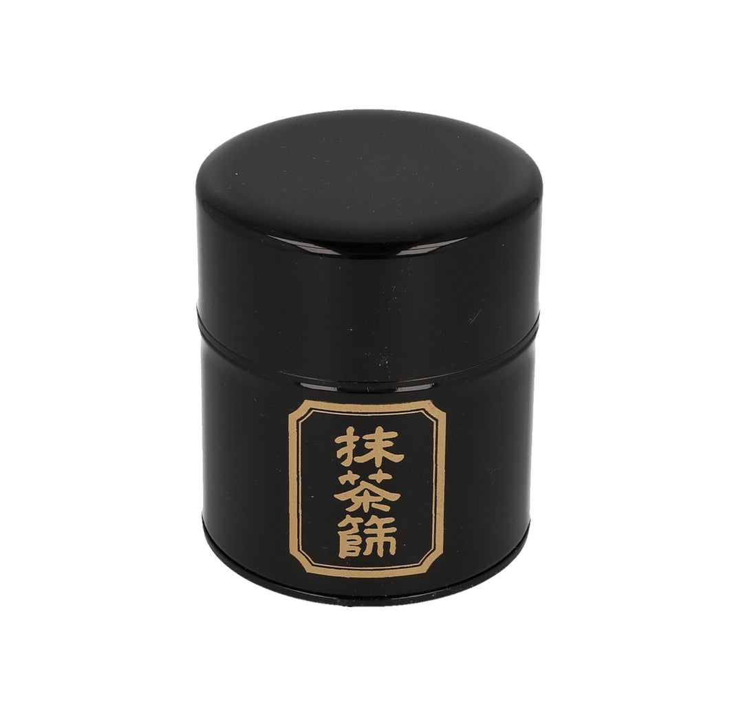 Matcha Tin Black, with Strainer and Scoop